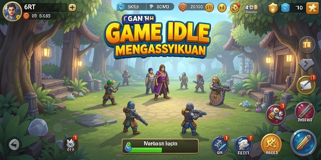 Tangkapan layar gameplay 6RT yang menampilkan elemen Idle.