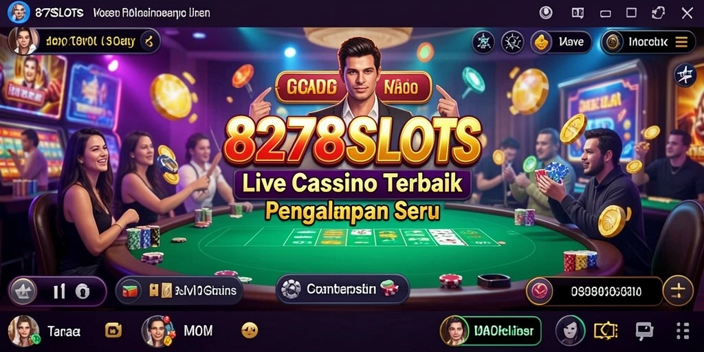 Tampilan gameplay Live Casino dalam 8278SLOTS yang mengasyikkan.