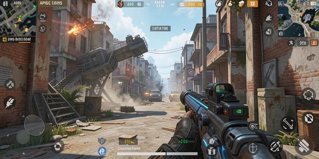 Tampilan gameplay mendebarkan dari API66 dalam pertempuran TPS.