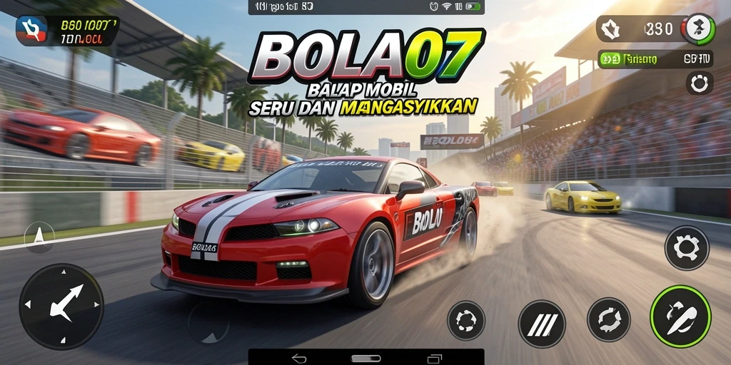 Tampilan seru dari gameplay balap mobil BOLA07.