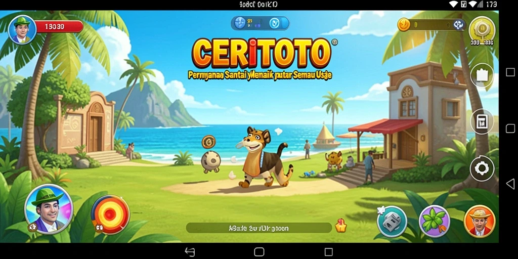 Tampilan permainan CERITOTO yang seru dan santai.