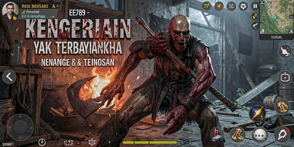Tampilan gameplay menegangkan di dalam dunia Horror.
