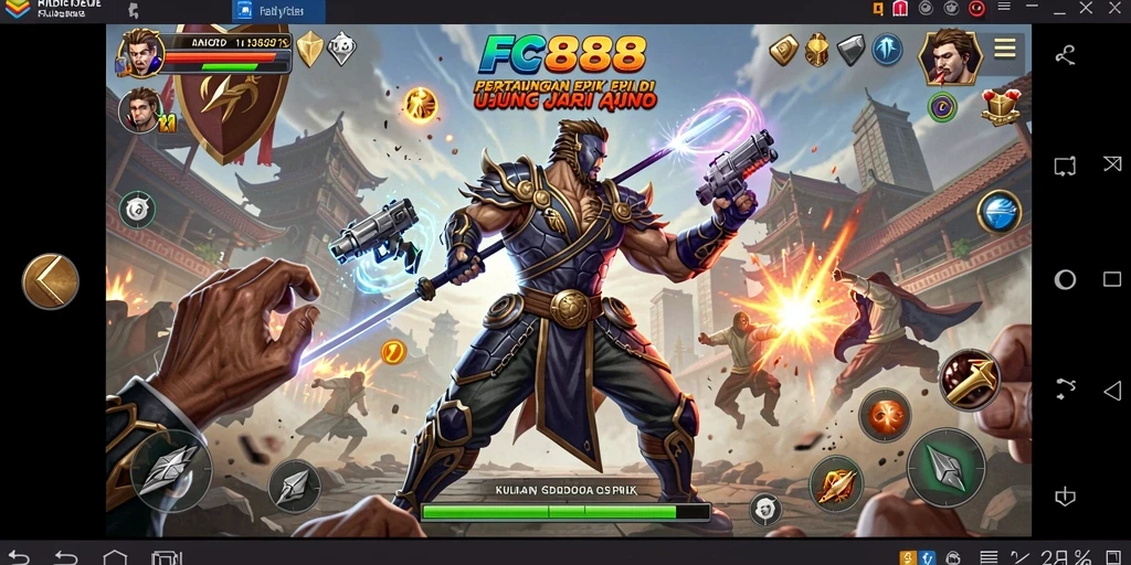 Gameplay seru di FC888 dengan pertarungan mendebarkan.