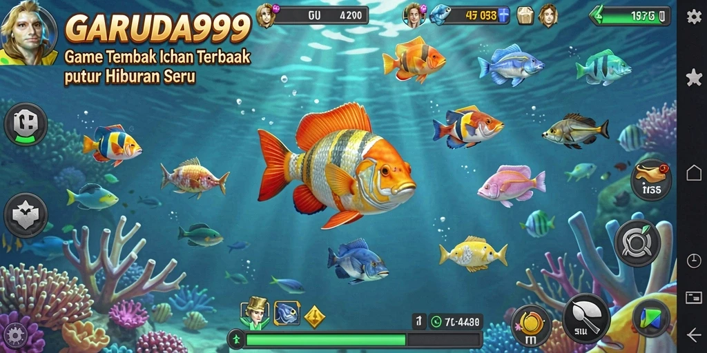 Tampilan gameplay <strong>GARUDA999</strong> yang seru dan penuh aksi Tembak Ikan.