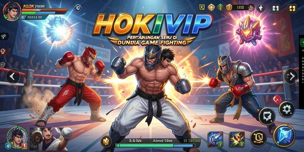 Screenshot gameplay HOKIVIP menampilkan pertarungan yang mendebarkan.