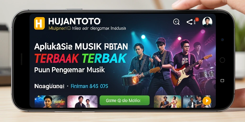 Tampilan gameplay HUJANTOTO dengan interaksi musik yang menarik.
