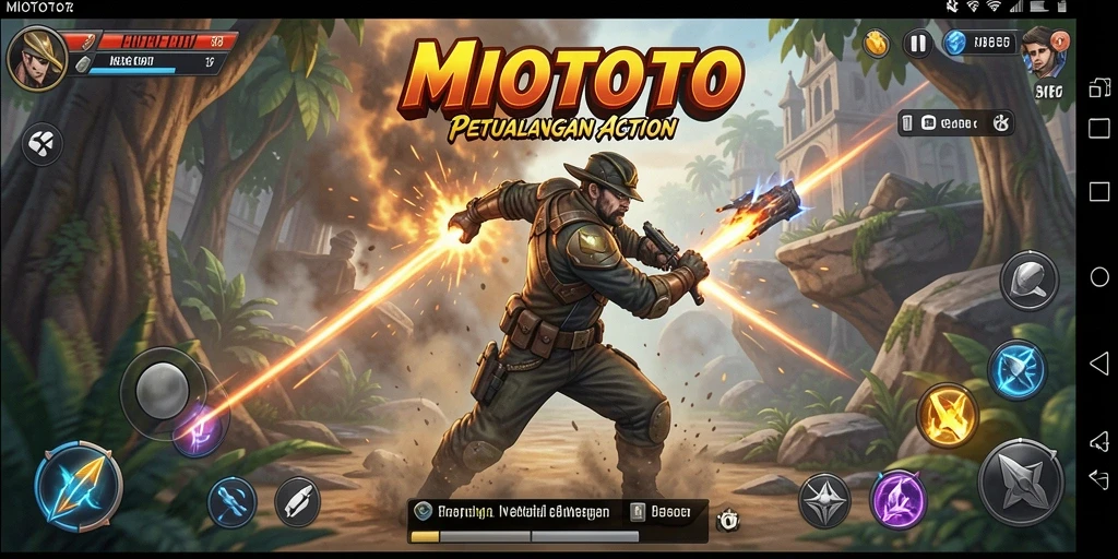 Tampilan gameplay seru dari MIOTOTO yang penuh aksi.