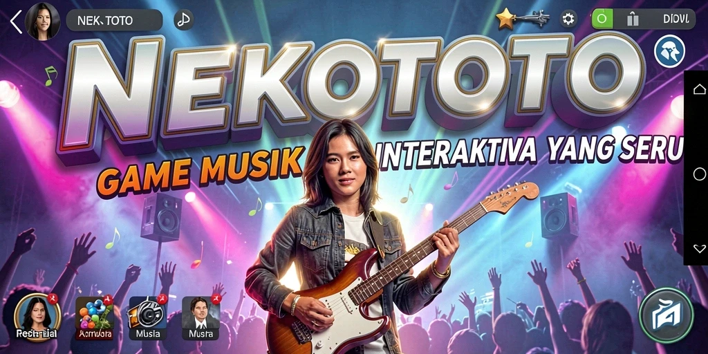 Tampilan gameplay <strong>NEKOTOTO</strong> yang seru dengan lagu-lagu interaktif.