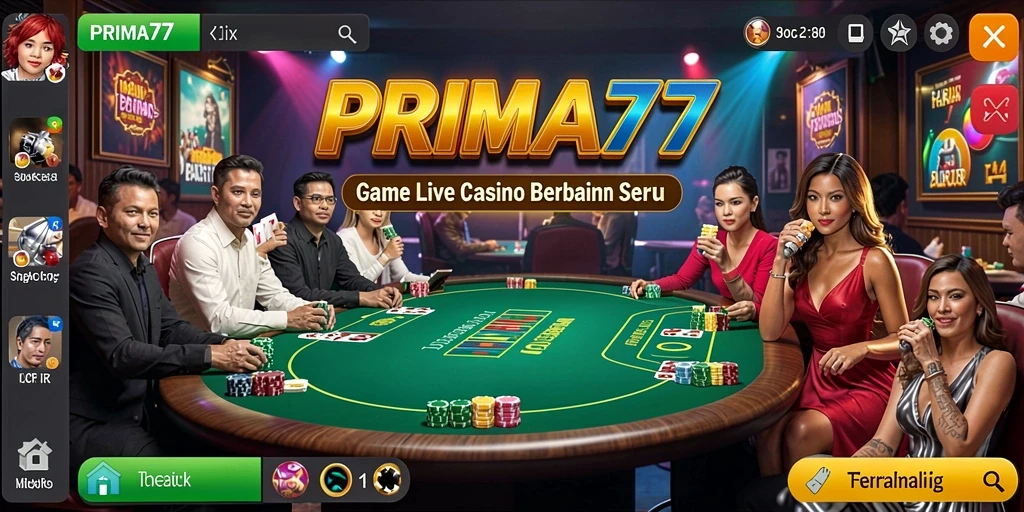 Tangkapan layar menunjukkan gameplay Live Casino yang mengasyikkan dan interaksi dealer.