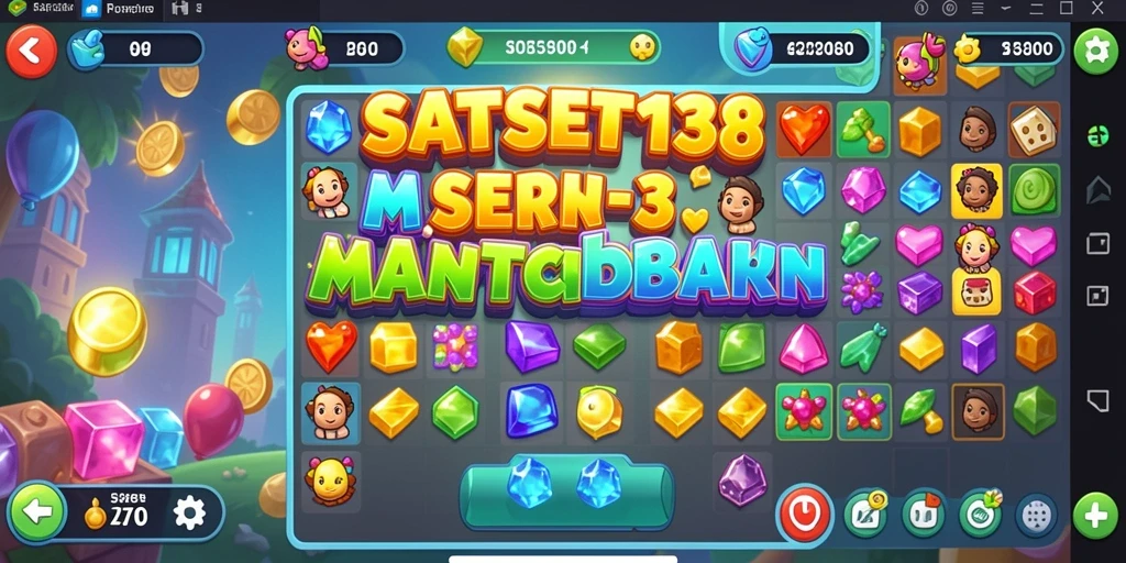 Tampilan gameplay SATSET138 yang penuh warna dan menantang.