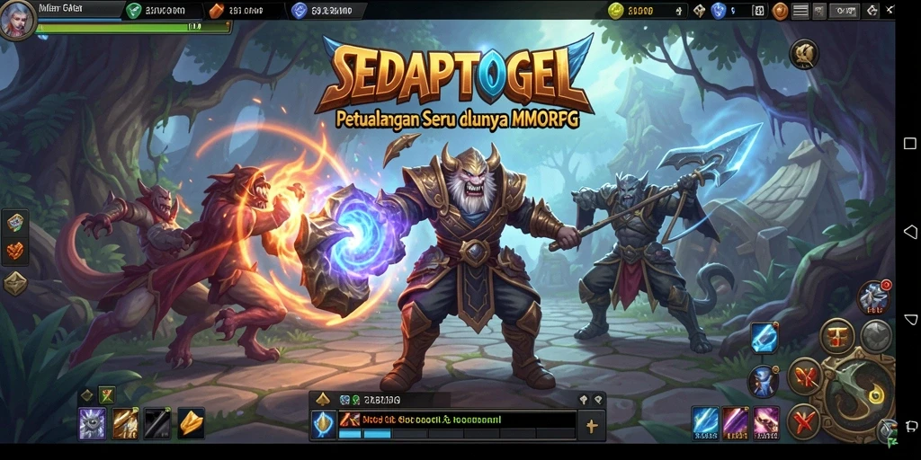 Gameplay menarik SEDAPTOGEL yang menunjukkan petualangan MMORPG.