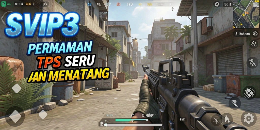 Tangkapan layar gameplay SVIP3 dengan aksi seru di medan perang.
