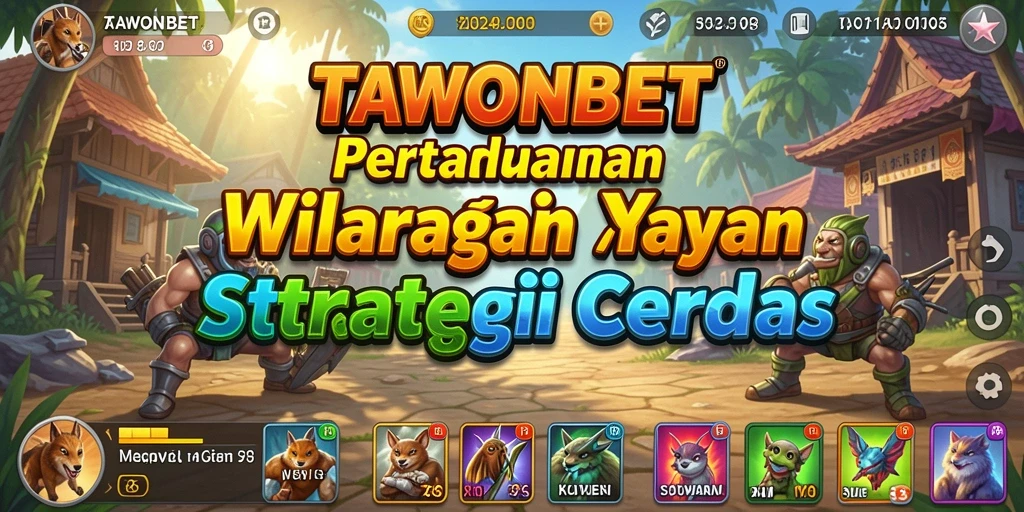 Tampilan gameplay mendebarkan di TAWONBET dengan strategi Tower Defense.