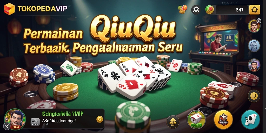 Gameplay seru dan menegangkan QiuQiu di TOKOPEDIAVIP.