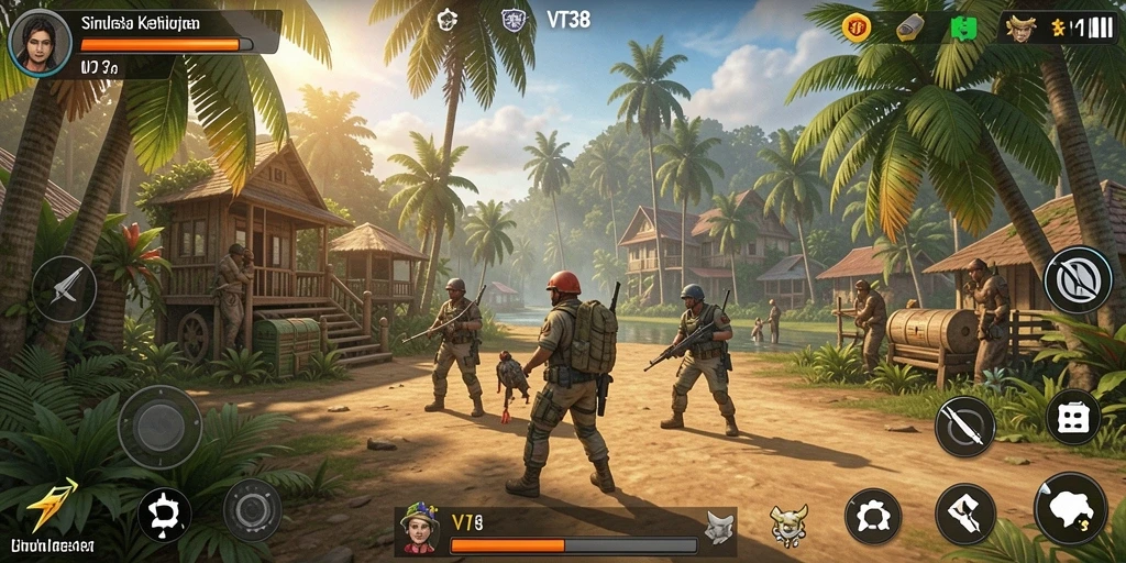 Tampilan gameplay menarik dari VT38 yang menampilkan simulasi kehidupan.